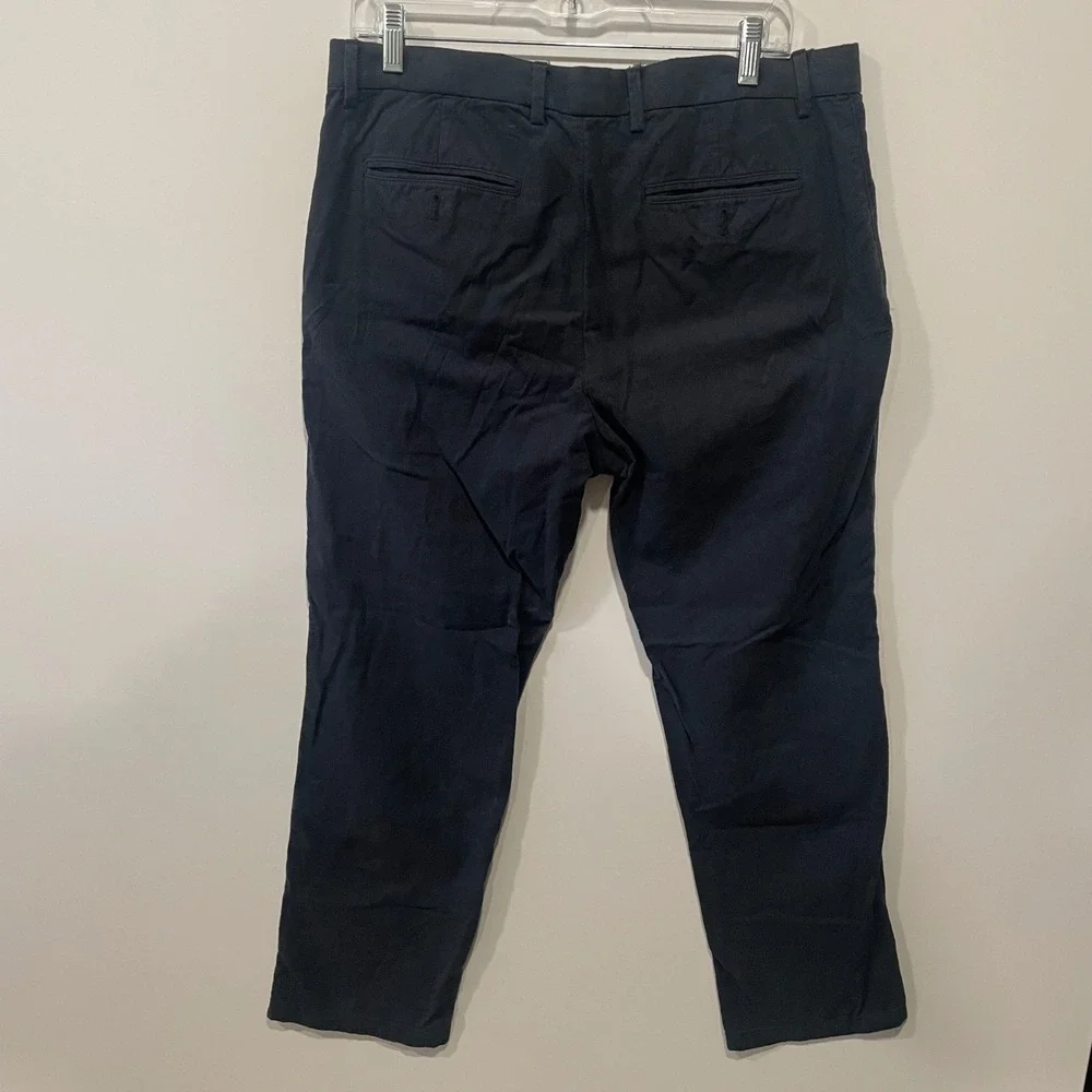 Banana Republic Kentfield Pant Navy Chino Flat Front Mens 33x30‎ Cotton